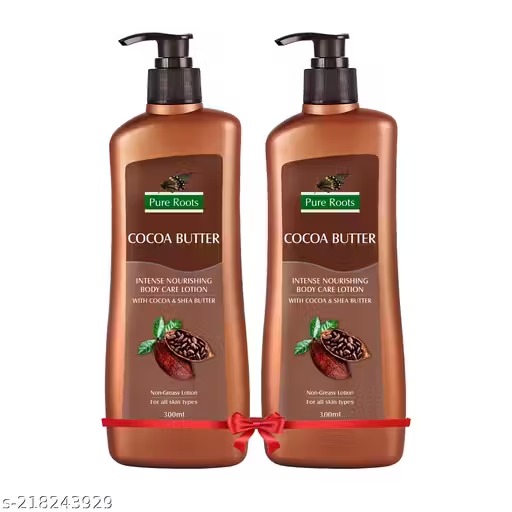 Pure Roots Cocoa Butter Body Care Lotion (300ml × 2) Pack Of 2