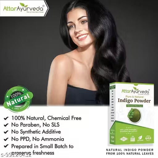 **Attar Ayurveda Indigo Powder For Black Hair (200 grams)**