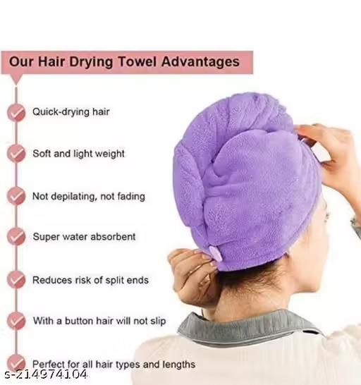 Polker Hair Towel Wrap Turban Microfiber
