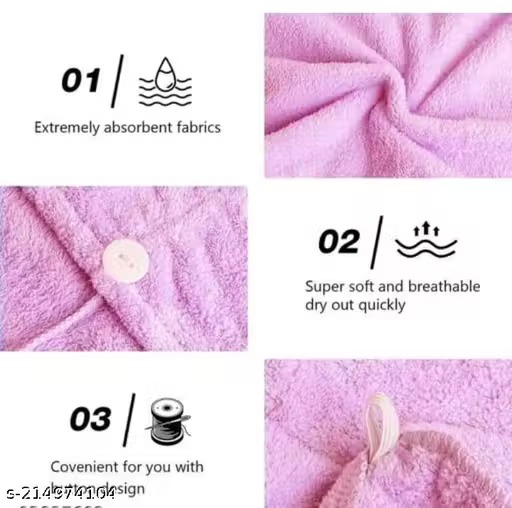 Polker Hair Towel Wrap Turban Microfiber