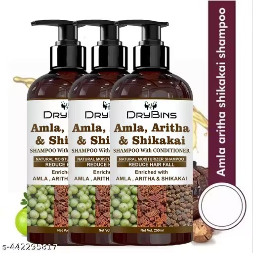 **Amla, Aritha & Shikakai Shampoo With Conditioner For Reduce Hairfall And Anti-Dandruff (750 ml)**