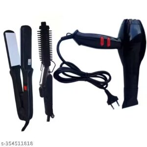 **Combo of 2888 Hair Dryer, 522 Hair Straightener, and 471B Hair Curler**