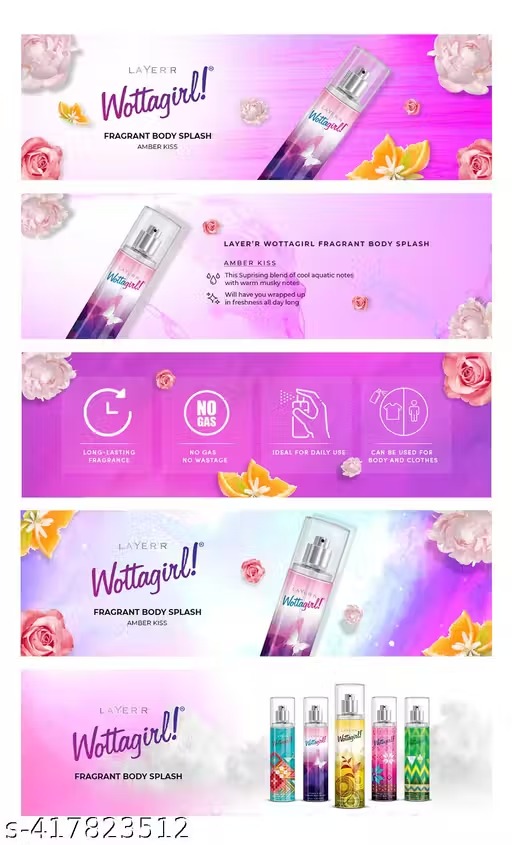 Long Lasting Body Spray (For Women Combo Pack Of 2 - 60Ml Each)
