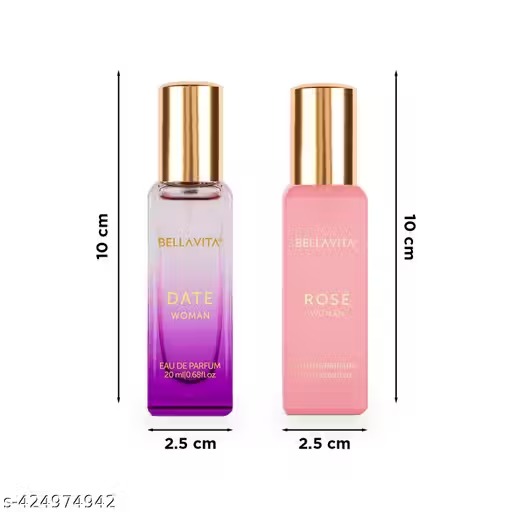Bella Vita Luxury DATE Woman + ROSE Woman Perfume Combo For Women 40 Ml (Pack Of 2 Items 20Ml Each)