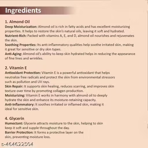 Regolith Almond & Vitamin-E Body Lotion Skin Whitening Body Lotion For Dry Skin